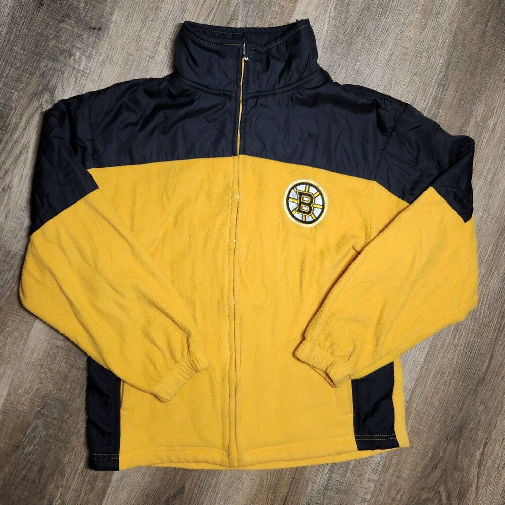 🏒🐻💛🖤Boston Bruins Kids' Size L (12/14) Full-Zip Jacket NHL Apparel